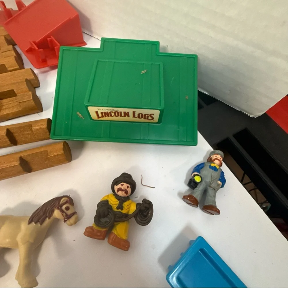 The Original Lincoln Logs Sawmill Express Railroad Trains Childrens BuildingToys - Picture 7 of 9
